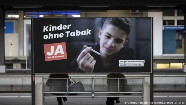 Suizos deciden limitar casi por completo publicidad del tabaco
