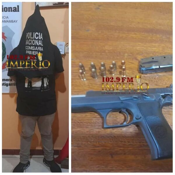 Menor de 17 años fue detenido con pistola en el centro de la ciudad