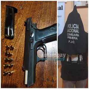 Adolescente fue aprehendido con arma de fuego