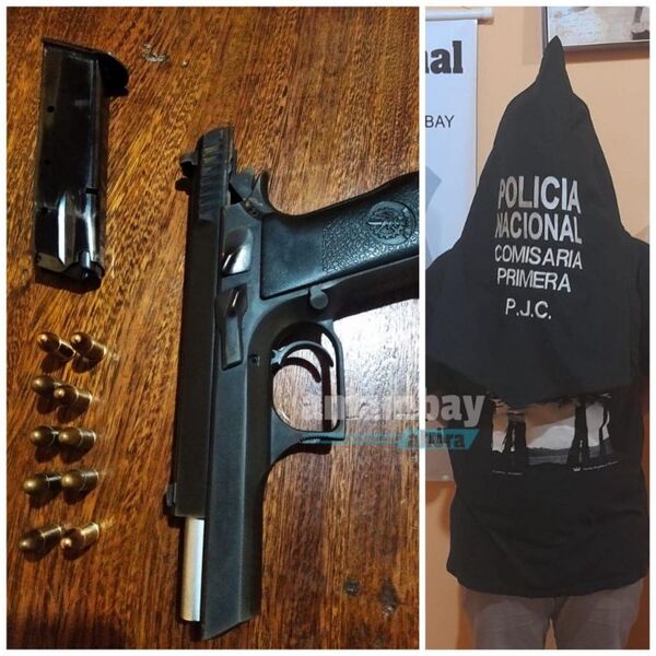 Adolescente fue aprehendido con arma de fuego
