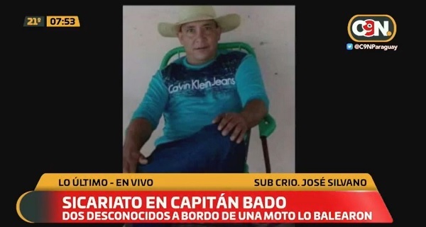 Sicarios acaban con la vida de un hombre en Capitán Bado