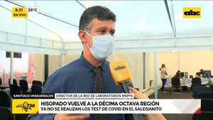Hisopado vuelve a la XVIII Región Sanitaria  - ABC Noticias - ABC Color