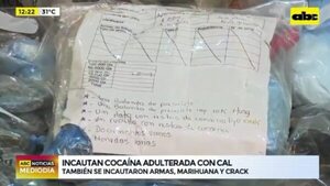 Incautan cocaína adulterada con cal en Reducto - Nacionales - ABC Color