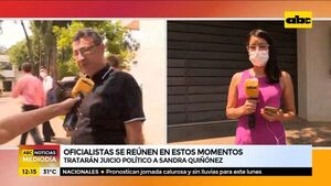 Oficialistas se reúnen para tratar el juicio político a Sandra Quiñónez - ABC Noticias - ABC Color