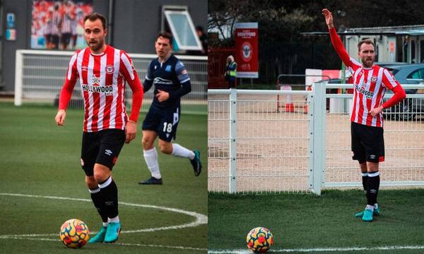 Crónica / Ocho meses después de su paro y justo en su cumple, Eriksen volvió a chutar la pelota