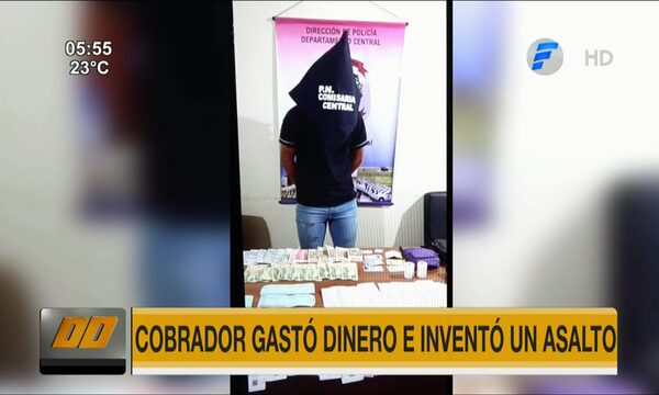Cobrador gastó dinero en una fiesta e inventó un asalto | Telefuturo