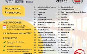 Inscripciones para cursos en Artes y Oficios de CDE se habilitan el próximo lunes