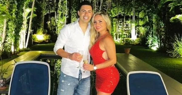 Desde la distancia, Blas Riveros hace sentir su amor hacia Dahiana Bresanovich
