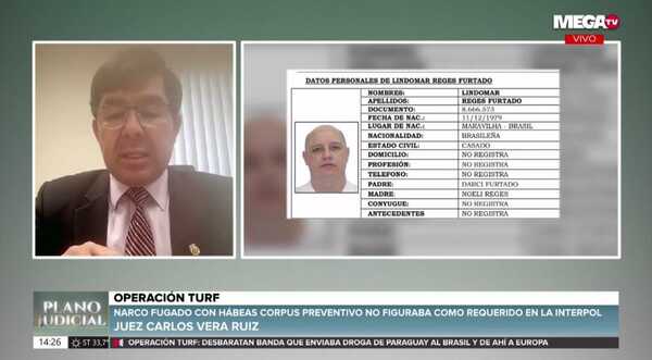 Ni Interpol, ni Policía, ni Fiscalía reportaron antecedentes de narco fugado, según juez - Megacadena — Últimas Noticias de Paraguay