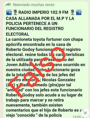 Atribuyen a Radio Imperio maliciosa publicación