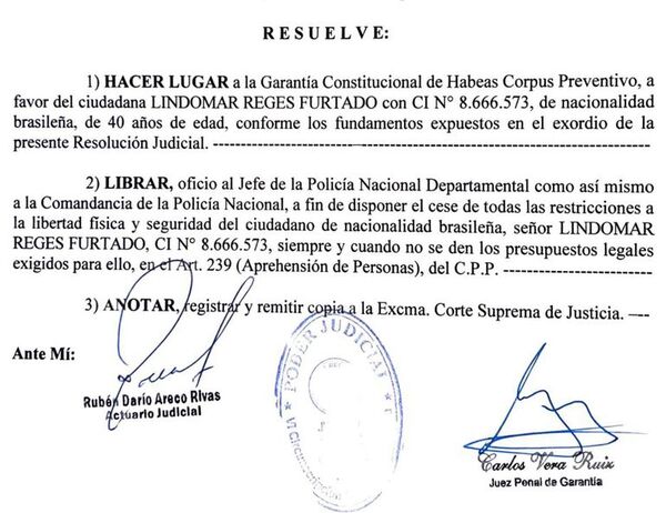 Paraná Country: Supuesto narco fugado decía ser “víctima de persecución constante”, indica juez - Periodísticamente - ABC Color