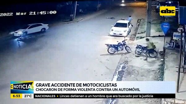 Motociclistas accidentados tras huir de Lince - ABC Noticias - ABC Color