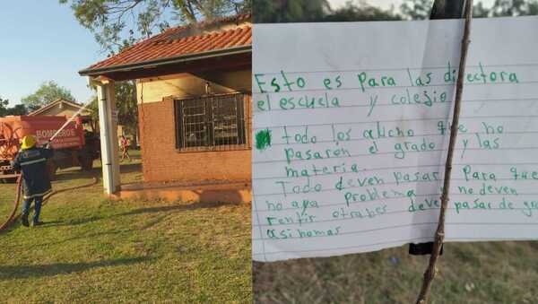 No pasaron de grado y quemaron una escuela en San Pedro del Paraná