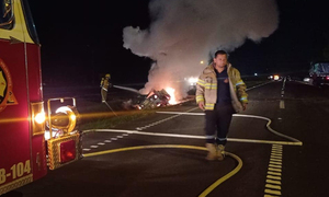 Policía muere calcinado tras chocar e incendiarse su vehículo - OviedoPress