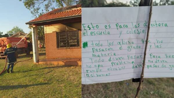 Crónica / ¡Qué locura! quemaron su colegio porque repitieron de curso ndaje