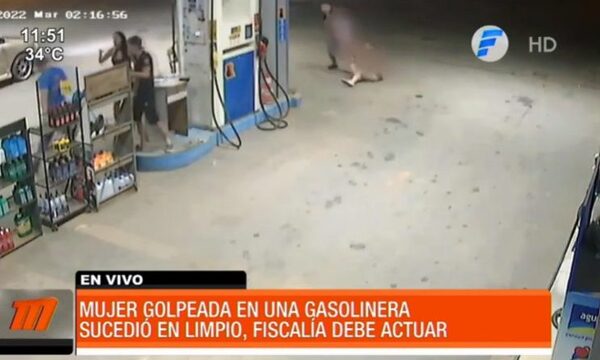 Golpean a medre e hija en una gasolinera de Limpio | Telefuturo