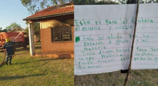 Queman institución educativa en San Pedro del Paraná