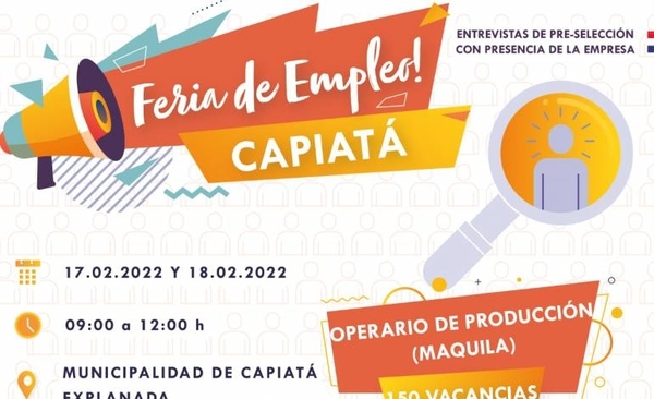 Diario HOY | Oportunidades de trabajo hoy y mañana en Capiatá