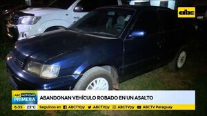 Abandonan un vehículo robado en asalto - ABC Noticias - ABC Color