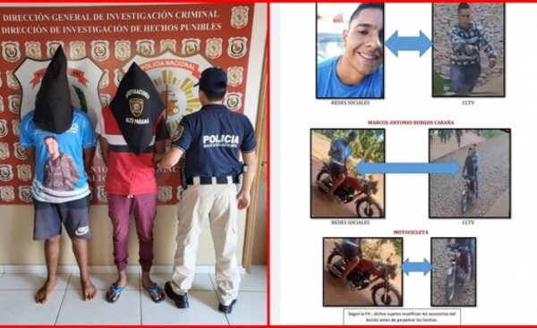 Detienen a motochorros identificados por cámaras de vigilancia