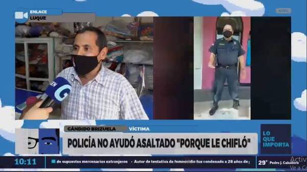 Crónica / "Yo estaba desesperado y ellos se burlaron de mí", he'i karai que silbó a los policías