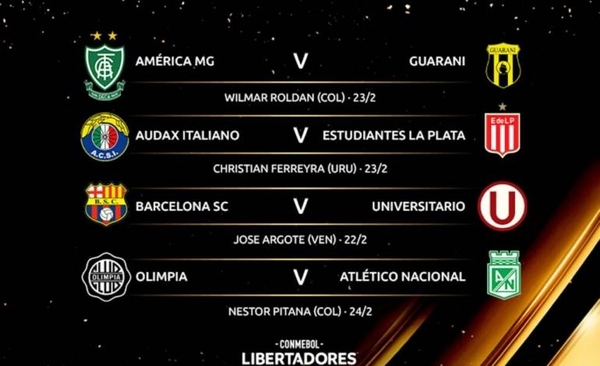 Diario HOY | Libertadores: Olimpia y Guaraní conocen a sus árbitros para Fase 2