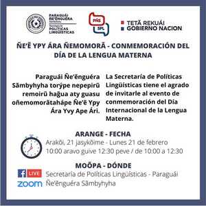 Reflexionarán sobre la importancia de las lenguas maternas paraguayas - .::Agencia IP::.