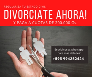 Ofrecen servicio para que te divorcies a cuotas de 200.000 Gs! - Paraguay Informa