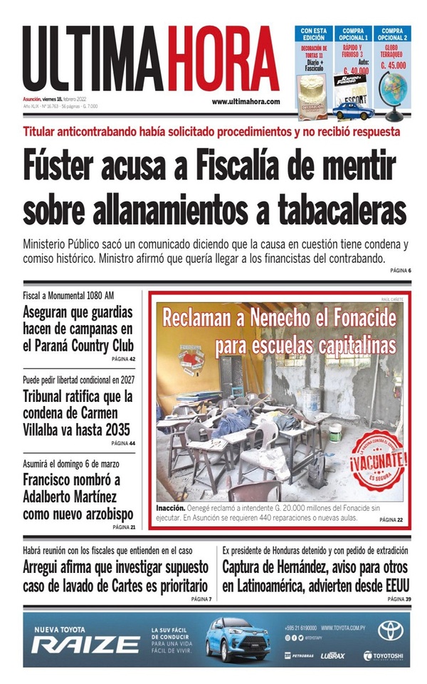 Portadas de este viernes 18 de febrero de 2022