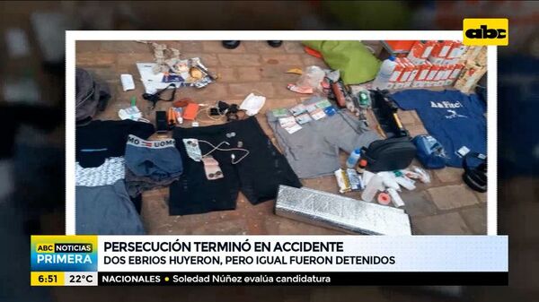 Dos hombres en estado de ebriedad huyeron; igual fueron detenidos - ABC Noticias - ABC Color