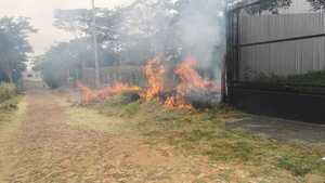 Lo que faltaba: En zona poblada, quema un patio baldío
