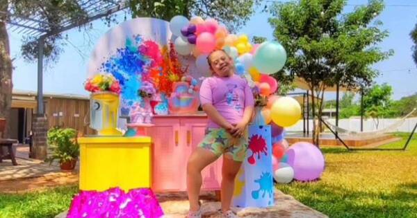 La Nación / “Guerrera imparable”: Vichi, hija de Nicole Sautu y Víctor Gavilán celebró sus 8 años