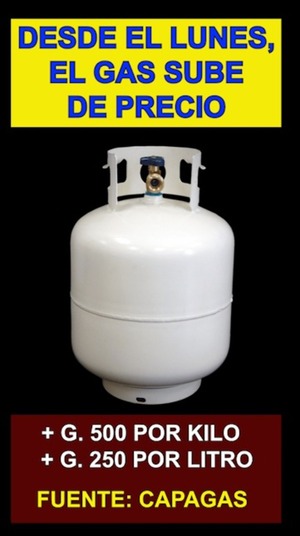 Reiteramos: El gas sube de precio