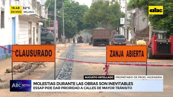Molestias por obras de ESSAP son inevitables - ABC Noticias - ABC Color
