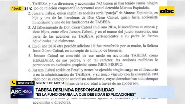 Fuga de Lindomar Reges: TABESA deslinda responsabilidad - ABC Noticias - ABC Color