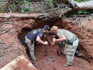 Senad incauta tres toneladas de marihuana ocultas bajo tierra