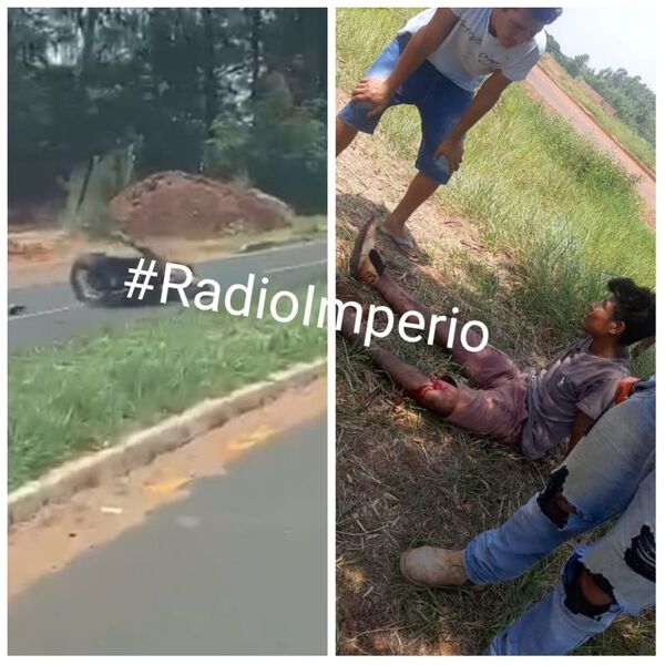 Conductor perdió el control de su motocicleta y chocó por una camioneta