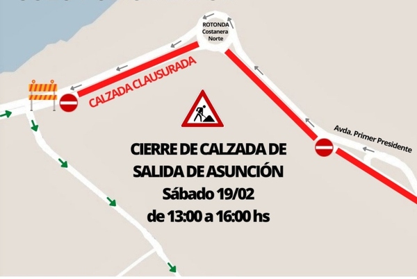 Clausura temporal de los carriles de salida de la Costanera Norte - Megacadena — Últimas Noticias de Paraguay