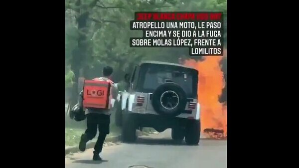 Conductor huye tras presuntamente destruir moto de delivery | Noticias Paraguay