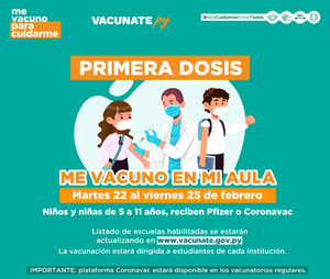 "ME VACUNO EN MI AULA", DESDE EL MARTES - Itapúa Noticias