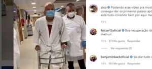 Zico da sus primeros pasos tras una operación de cadera