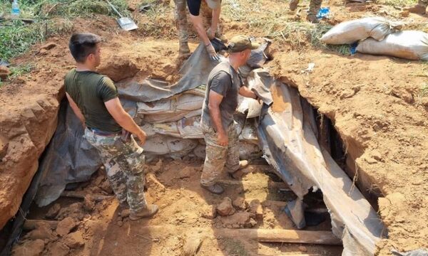 SENAD detectó 18 mil kilos de marihuana ocultos en una fosa