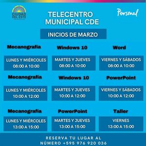 Inician inscripciones para cursos en telecentro - La Clave