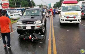 Motociclista provoca choque frontal en la ruta Luque - Areguá •