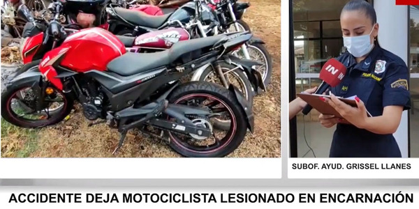 ACCIDENTE DEJA A MOTOCICLISTA CON GRAVES LESIONES - Itapúa Noticias