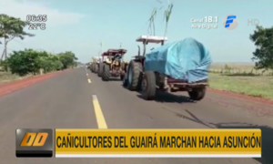 Cañicultores del Guairá marchan hacia Asunción | Telefuturo