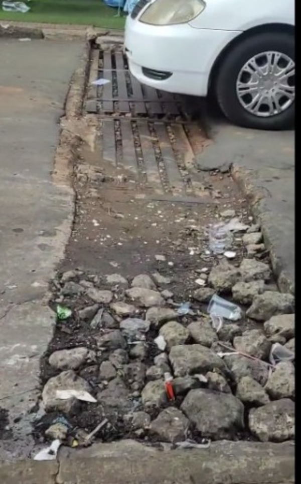 Calles céntricas en pésimo estado