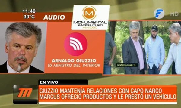 Giuzzio mantenía relaciones con supuesto narco | Telefuturo