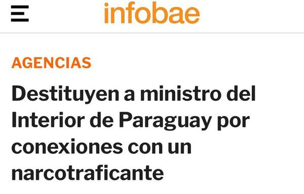 Prensa internacional se hace eco de la salida de Giuzzio por vínculo con capo narco