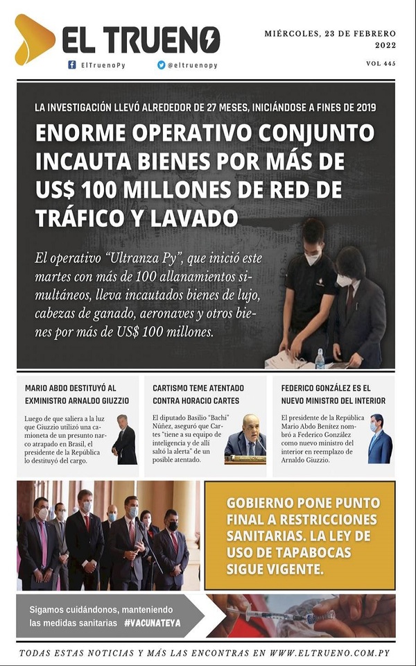 Portadas de este miércoles 23 de febrero de 2022